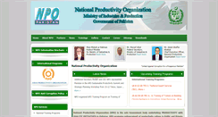 Desktop Screenshot of npo.gov.pk