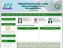 Tablet Screenshot of npo.gov.pk